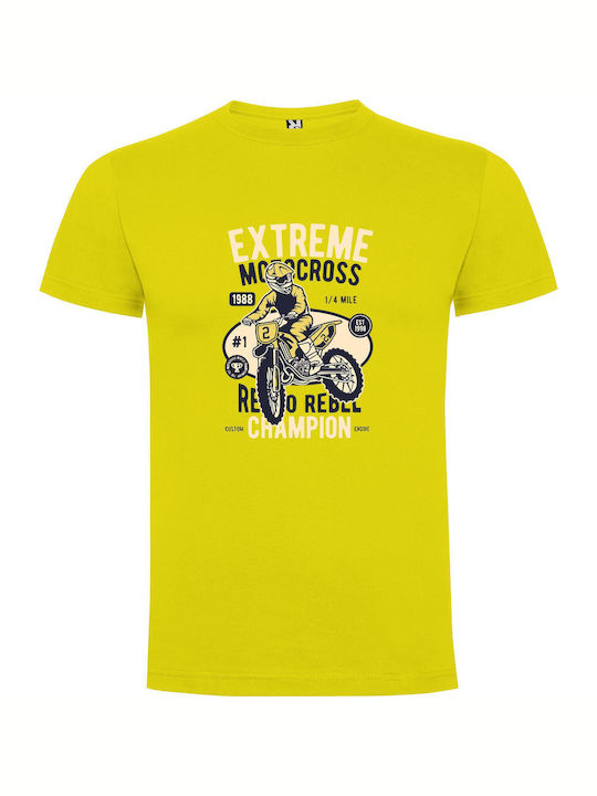 iLovePrints Dirt Bike Daredevil T-shirt Yellow