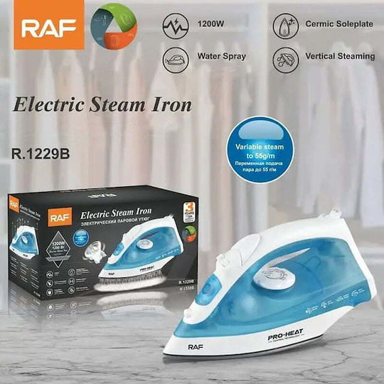 Raf R.1229B Steam Iron 1200W with Ceramic Plate and Continuous Steam Supply 55g/min