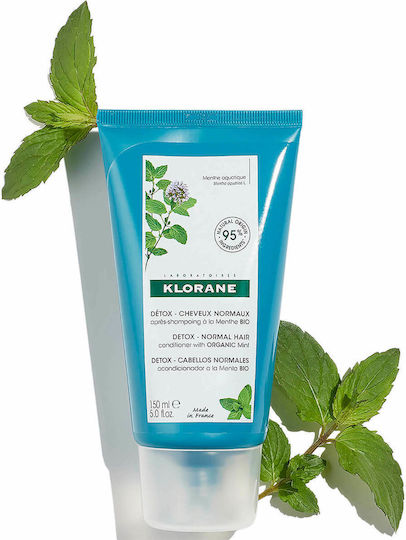 Klorane Detox Conditioner Ενυδάτωσης για Όλους τους Τύπους Μαλλιών Aquatic Mint ΒΙΟ 150ml