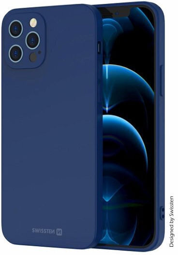 Swissten Back Cover Silicon Albastru (iPhone 15 Pro)