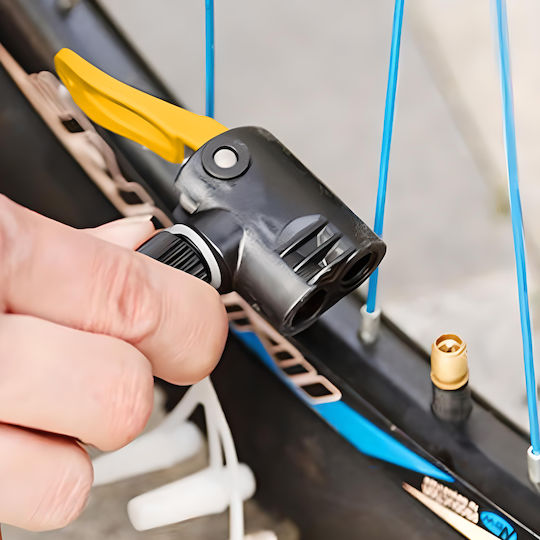 M052 Fahrradpumpe Luftpumpe Fuß mit Manometer
