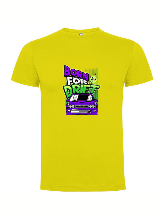 iLovePrints Purple Drift Master Tricou Galben