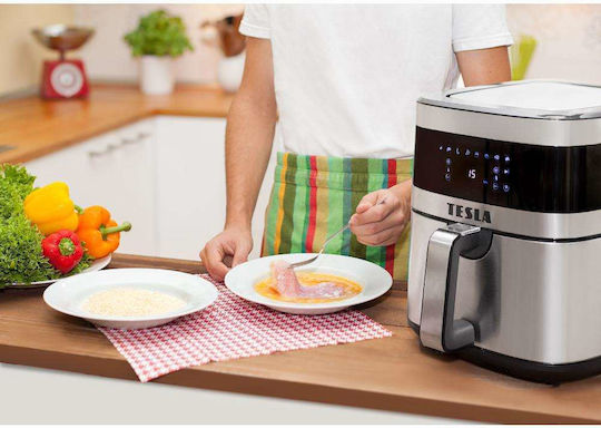 Tesla Q60 XL Air Fryer 6lt Ασημί