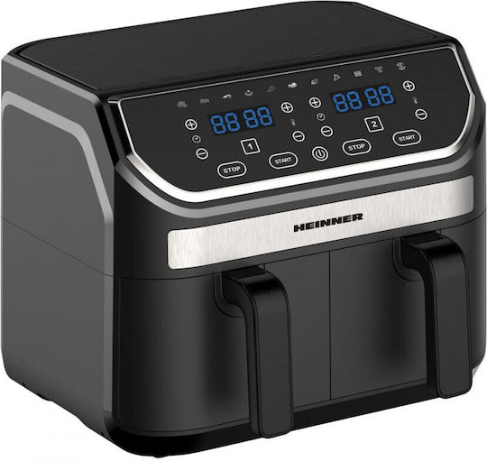 Heinner Friteuză cu aer cu Coș Detașabil Dublu 8.5lt Negru HAF-KDB1700BK