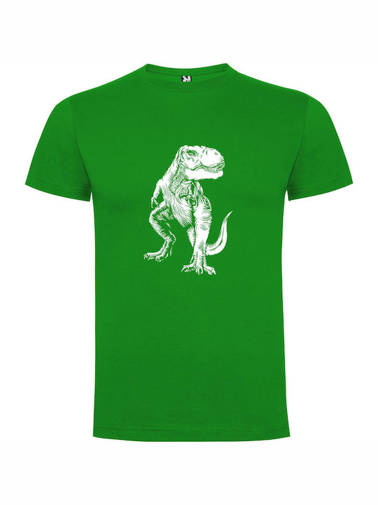 iLovePrints Inked T-rex Art T-shirt Green