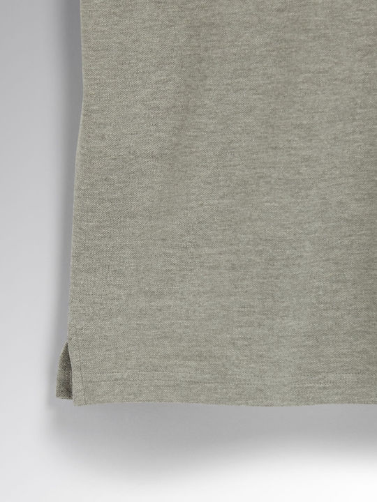 Polo Short Sleeve Blouse Grey Melange
