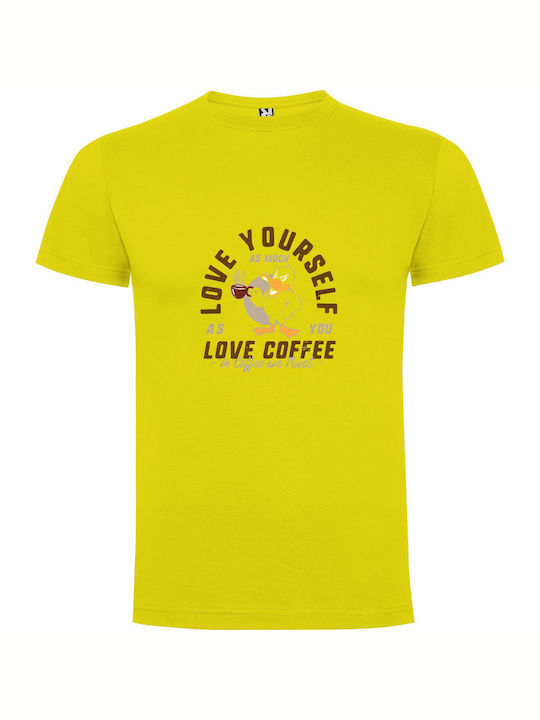 iLovePrints Penguin's Love Affair T-shirt Yellow