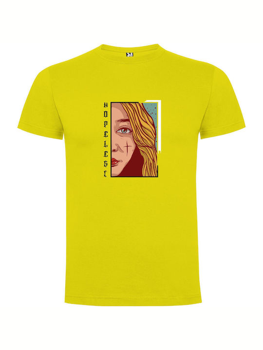 iLovePrints Crossed Beauty T-shirt Yellow