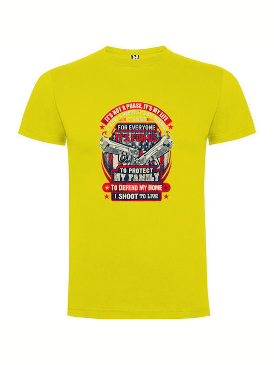 iLovePrints Unwavering Shield T-shirt Yellow