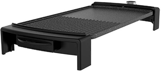 Cecotec Tasty&Grill 2500 RockWater MixGrill Επιτραπέζια Ηλεκτρική Ψησταριά Λείας και Αυλακωτής Πλάκας 2150W με Ρυθμιζόμενο Θερμοστάτη 45x25εκ.
