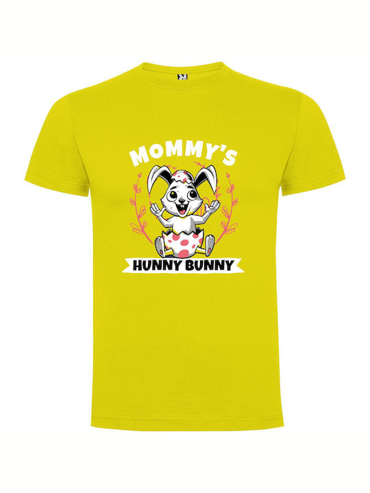 iLovePrints Bunny Mama T-shirt Yellow