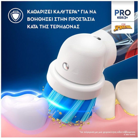 Oral-B Vitality Pro Детска Електрическа Четка за Зъби с Таймер за 3+ Години Spiderman със Защитен Калъф за Пътуване
