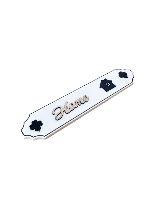 Uncle George Decorative Sign Handmade White Wooden 36x1x8cm