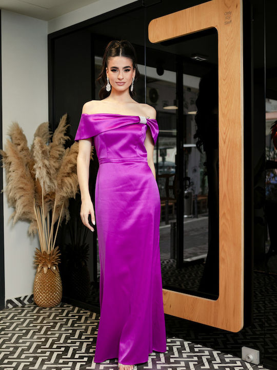Rochie Maxi Pentru Nuntă Botez Violet
