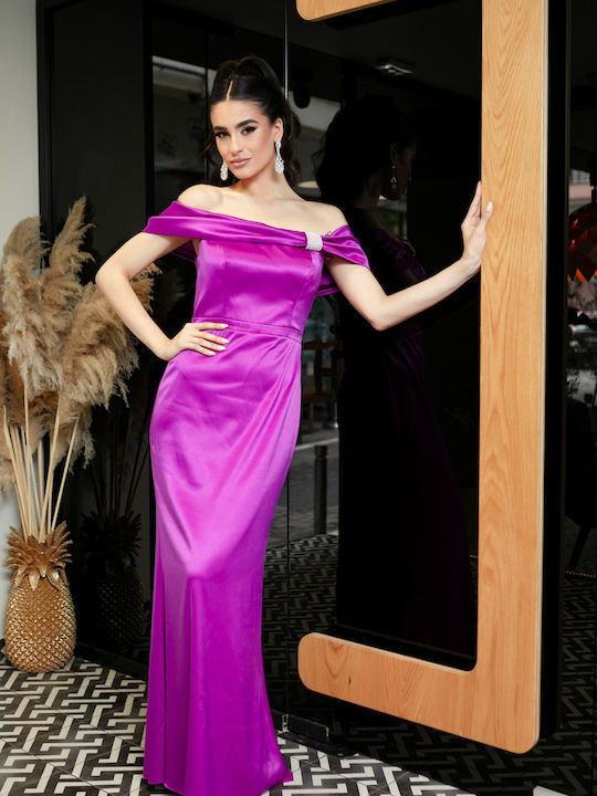 Rochie Maxi Pentru Nuntă Botez Violet