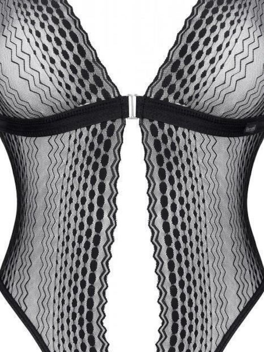 Boss Of Toys Ladyx Isbel Bodysuit Sexy Cu Dantelă Negru