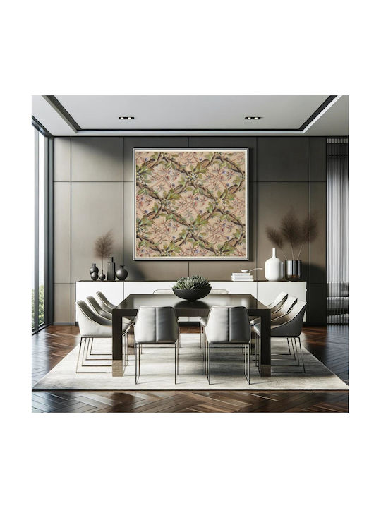 Design For Wallpaper Featuring Oak Leaves, Acorns, And Intertwined Twigs By Jules Edmond Charles Lachaise And Eugène Pierre Gourdet Painting on Canvas 110x110cm
