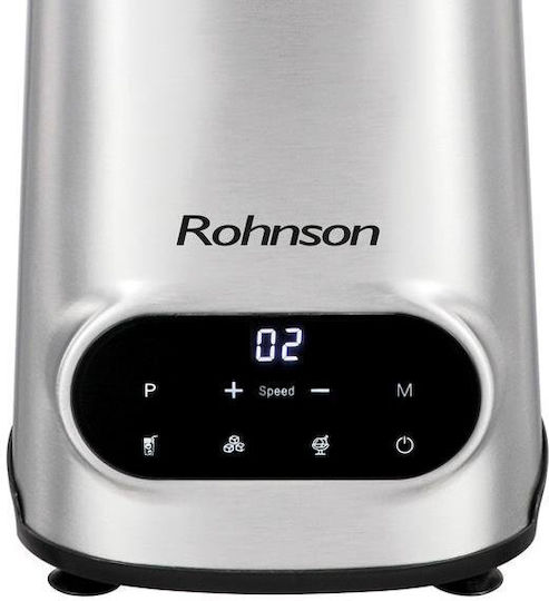Rohnson Μπλέντερ με Γυάλινη Κανάτα 1.5 lt 1600W Ασημί R-5344
