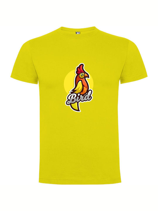 iLovePrints Feathered Flames T-shirt Yellow