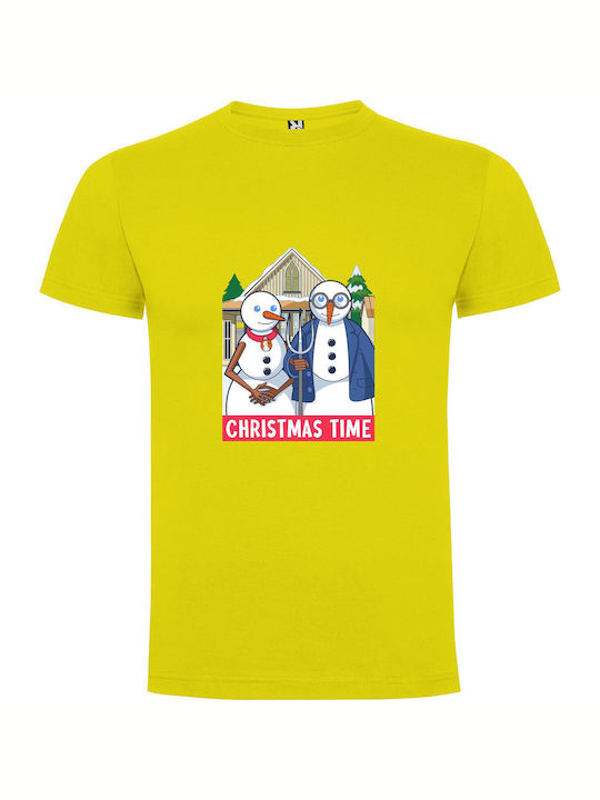 iLovePrints Frosty's Frozen Friends T-shirt Yellow