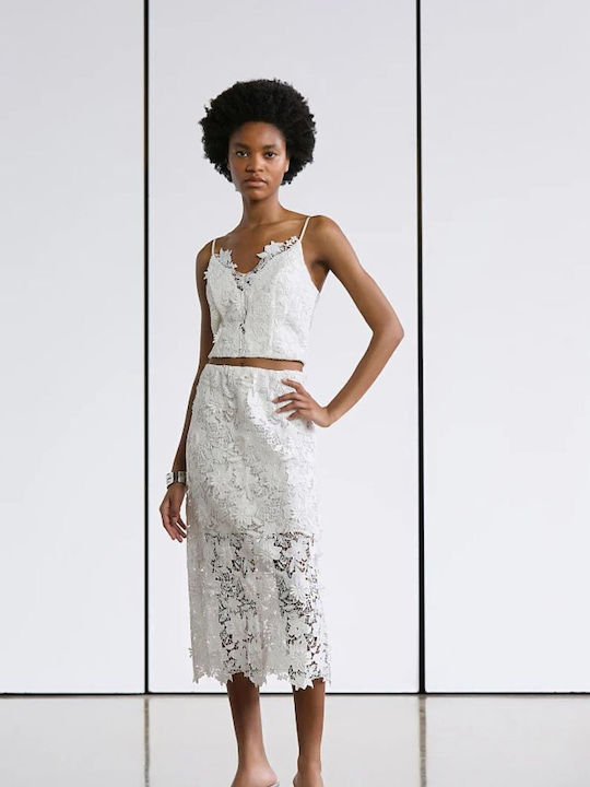Ψηλόμεση Midi Φούστα Gold Label Bsb Off White