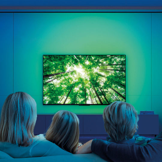 Ksix Smart Ταινία LED Wi-Fi Τηλεόρασης RGB Φως 2m με Τηλεχειριστήριο