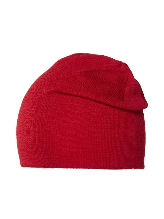 CTR Beanie Unisex Σκούφος Πλεκτός σε Κόκκινο χρώμα