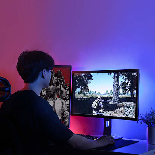 Xiaomi Rezistent la apă Inteligent Bandă LED Wi-Fi 24V RGB Lumină 2m Tip SMD5050 cu Sursă de alimentare