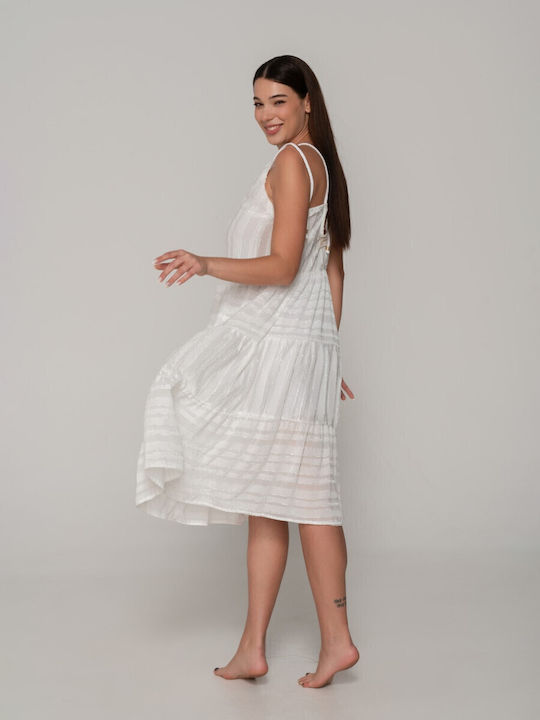 Luna Damen Maxi Kleid Strand Ivory Coast