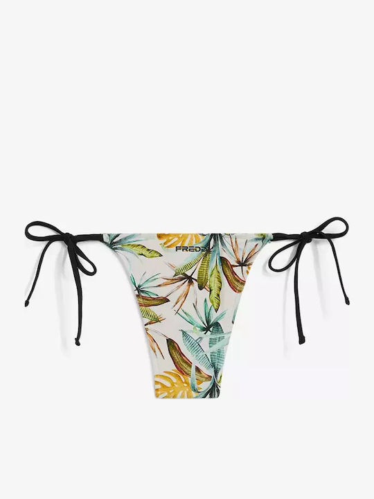 Bikini Slip με Κορδονάκια Multicolor