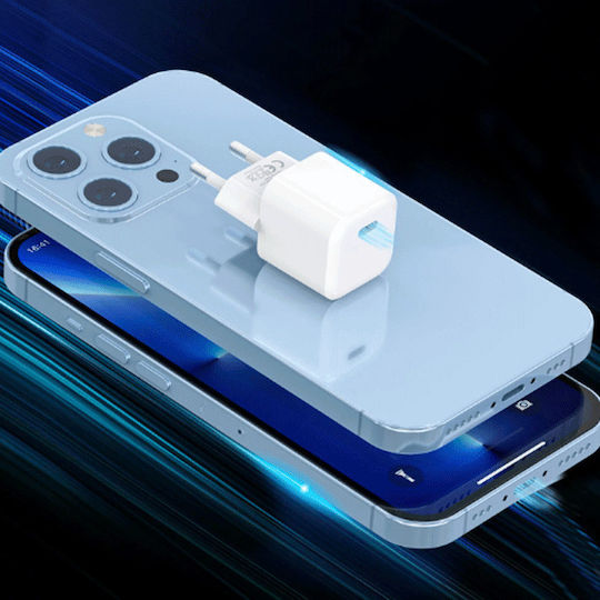 PZX Încărcător Fără Cablu cu Port USB-C 20W Livrarea energiei Albς (P45)