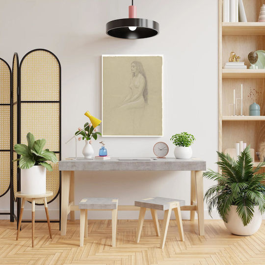 Seated Painting on Canvas 60x90cm