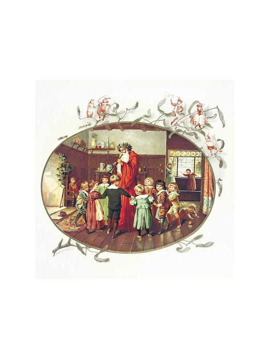 Santa Claus With Children Illustration From The Coming Of Father Christmas (1894) By Eliza F. Manning Painting on Canvas 110x110cm
