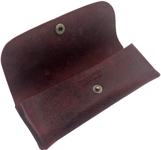 ByLeather Brillentasche Halbhart mit Clip Rote