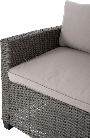 Outdoor Living Room Set Carson 2 Pieces Gray with Pillows