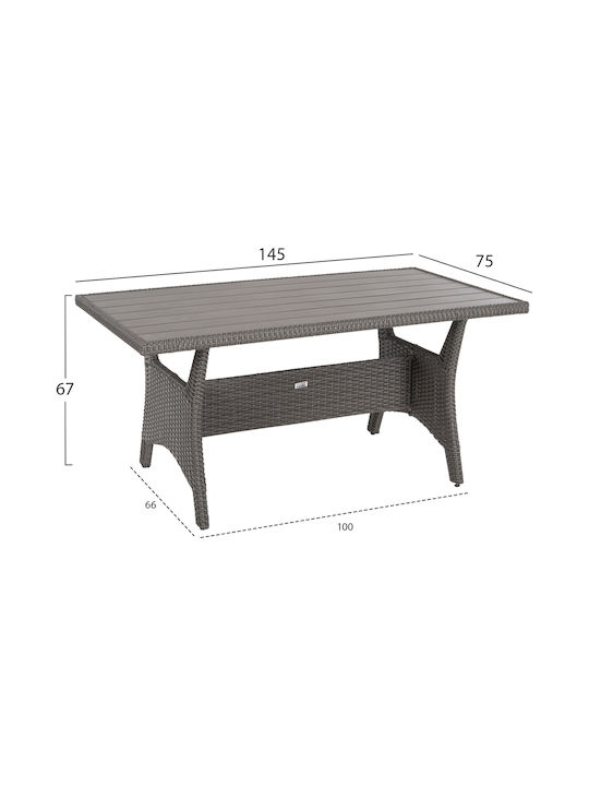 Outdoor Living Room Set 2 Pieces Gray with Pillows