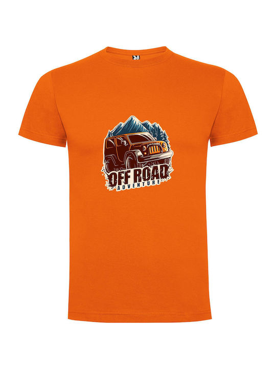 iLovePrints Off-road Jeep Expedition T-shirt Orange