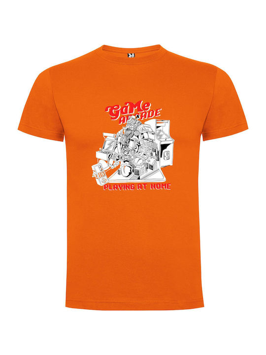 iLovePrints Pixelated Dream Machine T-shirt Orange