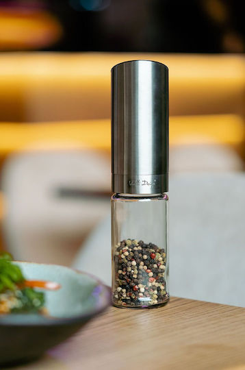 Vialli Design Ηλεκτρικός Μύλος Αλατιού Inox σε Γκρι Χρώμα 5.5cm