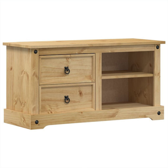 TV-Ständer Corona aus Massivholz Braune M100xT40xH52cm