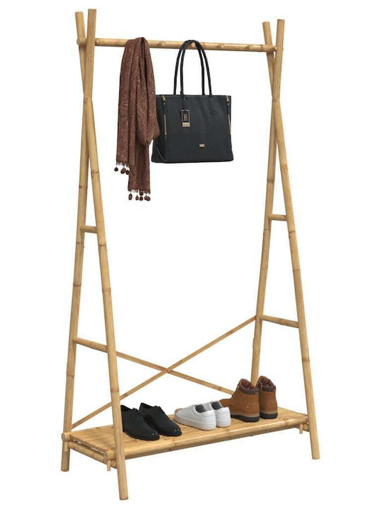vidaXL Kleiderständer aus Bambus Braun 102x50x190cm