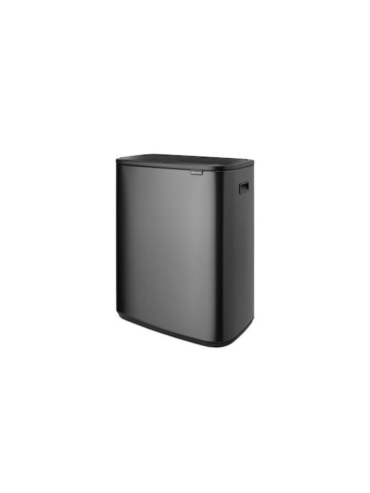 Brabantia Bo Touch Waste Bin Plastic Push Grey 60L