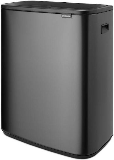 Brabantia Κάδος Bo Touch Απορριμμάτων Πλαστικός Push Γκρι 60lt