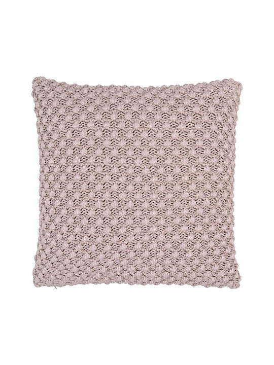 Liolios Home Μαξιλάρι Καναπέ Sandy Brown 50x50εκ.