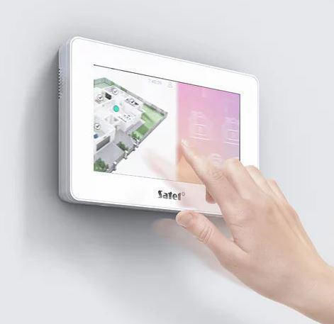 Satel Security Access-Control Keypad Touch with Screen White 1_797445