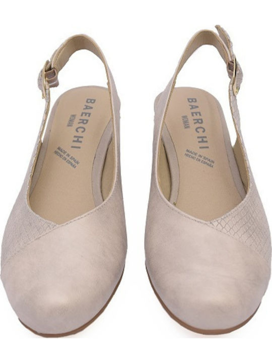 Pumps mit Riemchen & mittelhoher Absatz Ecru
