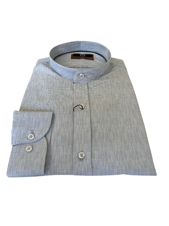 Poligianni Men's Shirt Long Sleeve Cotton Grey