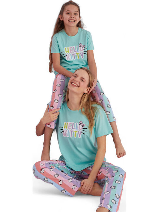 Siyah Inci Kinder Schlafanzug Sommerlich Baumwoll Colorful