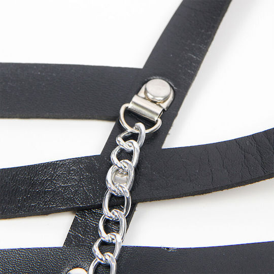 Subblime Subblime Leder- und Latex-Outfit Harness Schwarz