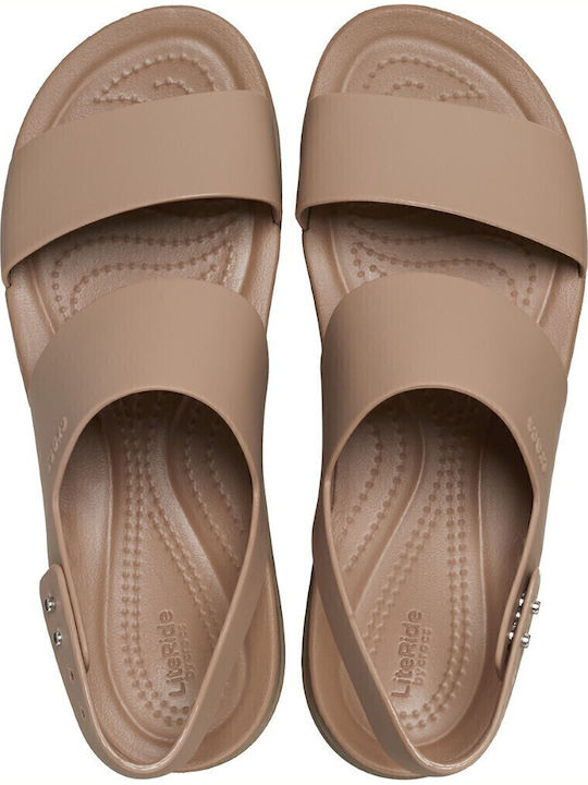 Brooklyn Low Wedge Women's Ankle Strap Platforms Latte/Mushroom